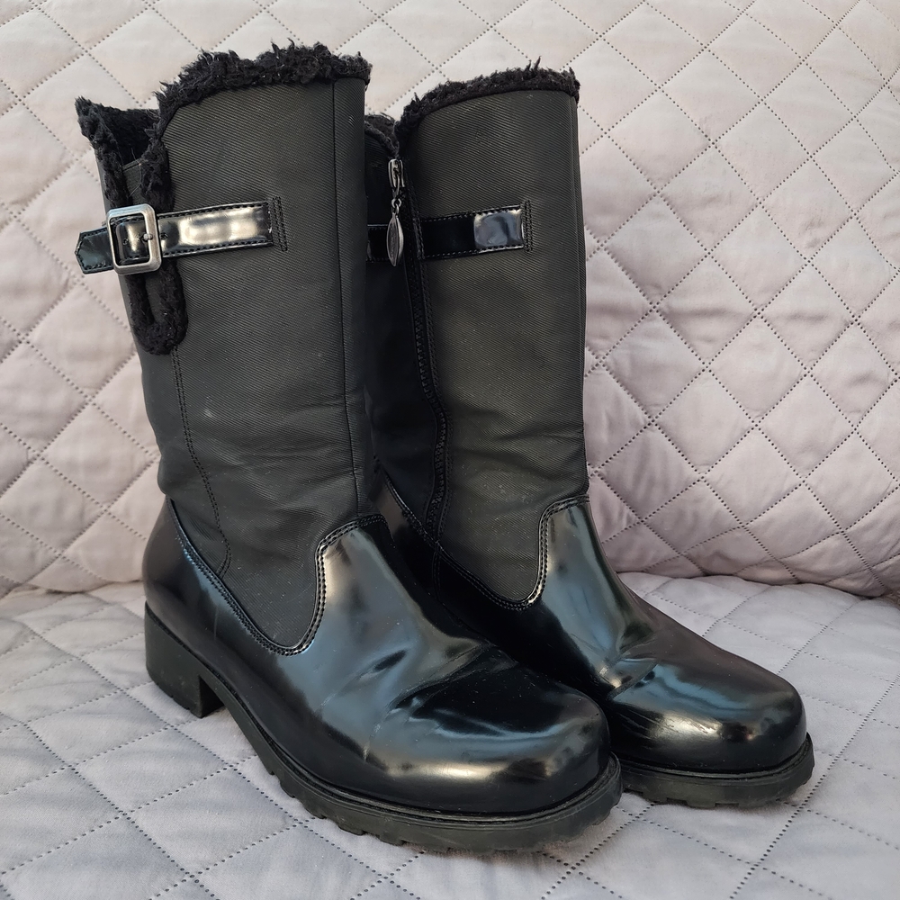 Trotters Women's Black Winter Rain Boots
